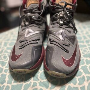 Nike Kids Gray and Maroon Sneakers